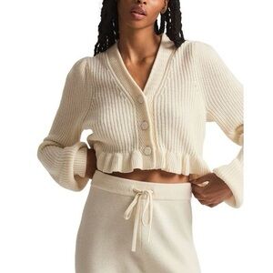 LoveShackFancy Adessa Wool and Cashmere-Blend Cropped Cardigan
